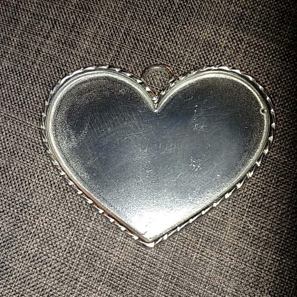 German Pewter Heart Wall Hanging 3" x 2.5" New!